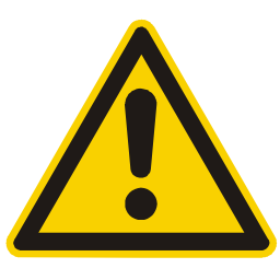 Download free exclamation dot alert triangle information attention icon